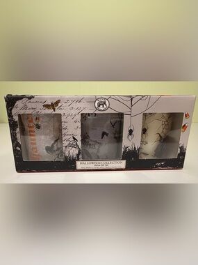 NWT Michel Design Works Halloween/Fall Votive Candle Gift Set 3 Pk Autumn Soy